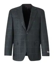checked blazer IT62 Black