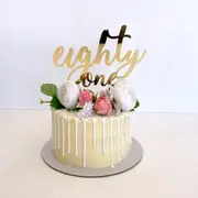 Acrylic Gold 'eighty one' Cake Topper