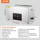 30L Ultrasonic Cleaner & Heater Timer Digital Industrial Bath