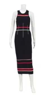 Sass And Bide Midi Electric Feels Dress Size XS Navy Viscose Knit