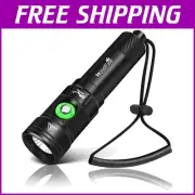 LED Diving Flashlight with Smart Power Indicator & Long Runtime for 60m Depth