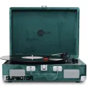 Suitcase Turntable Bluetooth Turntable w/ Speakers Original Record Player Green