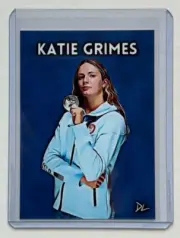 Katie Grimes Limited Edition Artist Signed "Team USA" Swimmer Trading Card 1/10