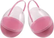 HAWILLOSCH 2pcs Eggs Fillable Containers Eggs Plastic Fillable Decorative Egg-Shaped Candy Boxes Egg Container Party Favor Clear Plastic Egg Pp Pink