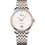 MIDO 美度 BARONCELLI 永恆系列 III 大日期機械錶-銀X雙色版/40MM M0274262201800