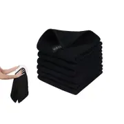 Kitchen Two-Sided Cotton Waffle Weave Dish Cloths Soft Ultra Absorbent Hand Towel-Black