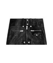 mini skirt in soft lambskin FR36,FR38 black
