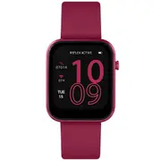 Reflex Active Series 12 Smart Watch w/ Silicone Straps Android/iPhone Berry