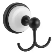 Savannah Stainless Steel Robe Hook in Matte Black and White