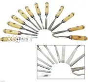12 Pc Wood Carving Chisel Set 8" Wood Chisel Tool Hand Set Heavy Duty Work New