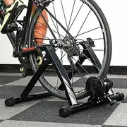 Bike Turbo Trainer, Indoor Exercise Bike Trainer Stand, Foldable Bicycle Turbo Trainer with Magnetic Resistance, Portable Bike Trainer for 24-28 Inch Mountain Bike/700C Road Bike