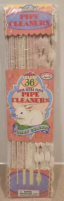 eeBoo Craft 36 Bunny Colors Pink and White Super Extra Plush Pipe Cleaners