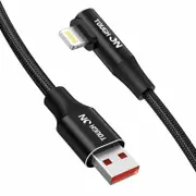 Tough On USB A to Lightning Cable Fast Charging Cable 1M Black