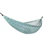 Bliss Hammocks In a Bag Strong Mesh Fabric Light Blue Palm Tree 106 x 55"W 375lb