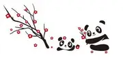 Panda & Red Blossom Tree - AW8243