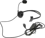 Business Headset with Inline Control Microphone Comfortable Earmuffs for Call Centers Conference Calls Online Courses and Presentations