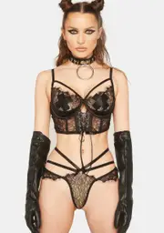 [Roma] Balconette Lashes For Lace Lingerie Set