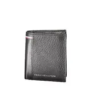 Tommy Hilfiger Mens Leather Wallet Black - Wallets -Size One Size