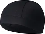 [WOFASHPURET] Men Cycling Hat Sweatband Quick Dry and High Elasticity Beanie Cap Headband for Men Sports Cap Black