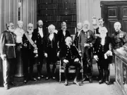 William Thomspson Kelvin At Royal Society Meeting 1900S Old Photo