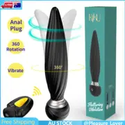 360° Rotating Butt Vibrator Remote Anal Plug Prostate Massager Dildo USB Sex Toy