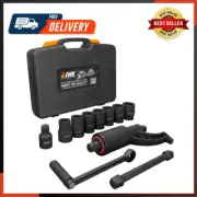 11 Pcs 1" Drive Heavy Duty Torque Multiplier Wrench with 24-38Mm Sockets Set