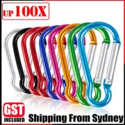 UP 100pcs Aluminum Carabiner Snap Hook D-Ring Clip Key chain Clips Clasp Hiking