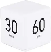 Ktoyols Portable Cube Timer Digital Kitchen Timer Countdown Alarm 15-20-30-60 Minutes Flip Timing with Digital Display Time Management for Study Sports Cooking Gaming Office