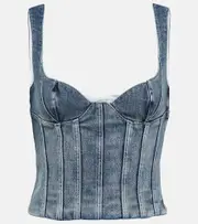[Off-White] Off-White Denim bustier AU 10 blue
