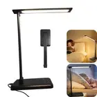 Aluminum Bedside Lamp USB Port 5 Modes Dimmable LED Eye-Protection Reading Light