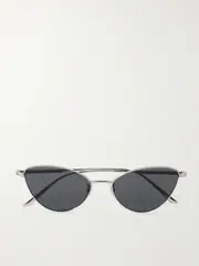 [Oliver Peoples] Oliver Peoples - + Khaite 1998c Cat-eye Silver-tone Sunglasses - One size One size Silver