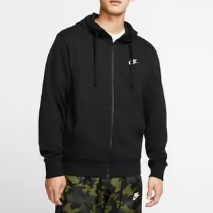 【NIKE 耐吉】男款 連帽外套 運動 休閒 AS M NSW CLUB HOODIE FZ FT 黑 BV2649010(3S3599)