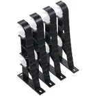 4 pcs 7.29 Inches Curtain Rod Holders for Wall Duty Curtain Rod Hooks Bathroom