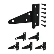 Nuk3y T Strap Hinge Barn Shed Gate Cabinet Door Iron Rustproof