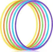 Sratte 6 Pcs Exercise Hoop Detachable Adjustable 32 Inch, Simple Colors