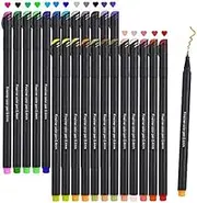 Funnasting Fineliner Pens, Set of Colour Fineliner Pens for Sketch Writing Drawing for Bullet Journal Clipboard and Coloring Books – 24 Assorted Colours