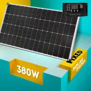 Sunpowers12V 380W Solar Panel Mono Home Caravan Camping Charging 20A Controller