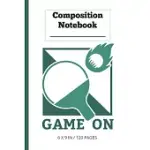 COMPOSITION NOTEBOOK - TABLE TENNIS: COOL TABLE TENNIS FANATIC GIFT - SMALL LINED NOTEBOOK (6