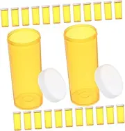 FOMIYES 25pcs Portable Medicine Storage Containers Cute Travel Pill Case for Daily Use Compact Vials for Vitamins and Medications Reusable Bottles Caps for Purses and