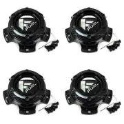4 Fuel Off-Roads Black Center Caps for 5L D742 Runner D743 Saber D744 Saber