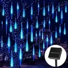 Christmas Lights Solar Powered, Meteor Shower Lights Outdoor, 16 Inches 8 Tube 2