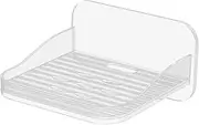 Mini Wall Mount Shelf Plastic Security Camera Bracket Adhesive Wall Router Holder No Drill Floating Shelf for Home Office