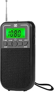 Fahgaer Portable AM FM SW Radio,Transistor Radio with LED Flashlight, Emergency Pocket Walkman Radio for Outdoor Camping