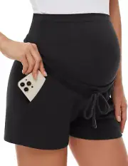 Women'S Maternity Shorts over the Belly Maternity Comfy Lounge Clothes Pregnancy