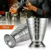 75ml Stainless Spirit Cocktails Measure Cup Jigger Alcohol Bartending Wine Tools