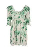 Ganni Printed Georgette Mini Dress - Multicoloured - 8 8