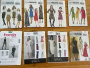 Lot of 8 Butterick/Vogue/Burda sewing patterns