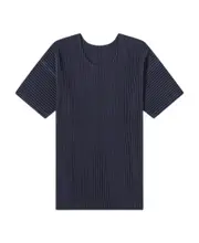 Homme Plissé Issey Miyake MC May Drop Shoulder Pleated T-Shirt 3,4 Black