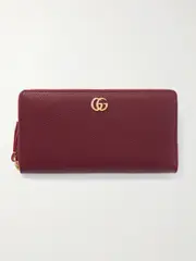 [Gucci] Gucci - Textured-leather Wallet - One size One size Red