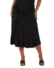Estelle Plus Octavia Faux Wrap Skirt